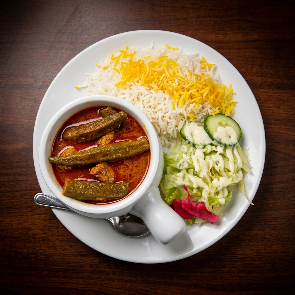 Traditional Persian stews and rice dishes at Tehran Cafe 1875 Pembina Hwy Winnipeg