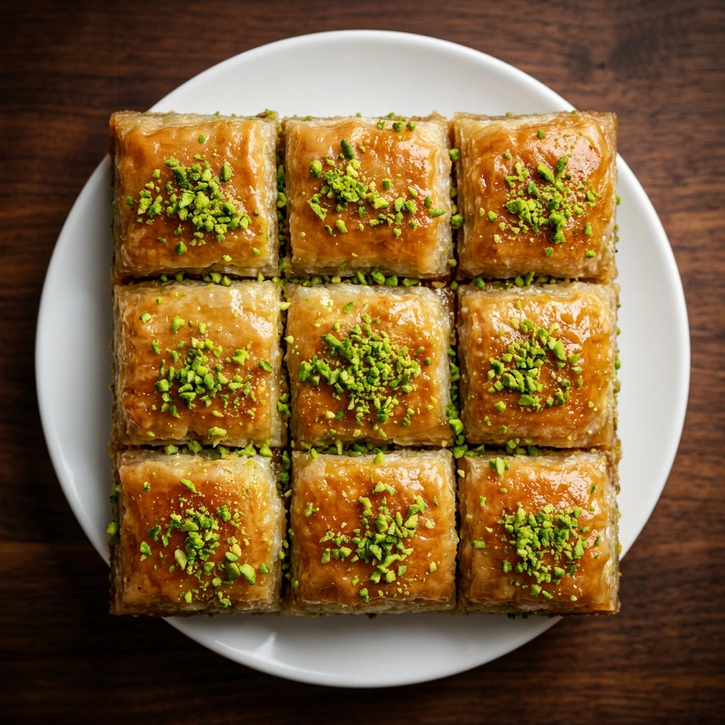 Persian Baklava pistachio pastry at Tehran Market and Cafe Winnipeg