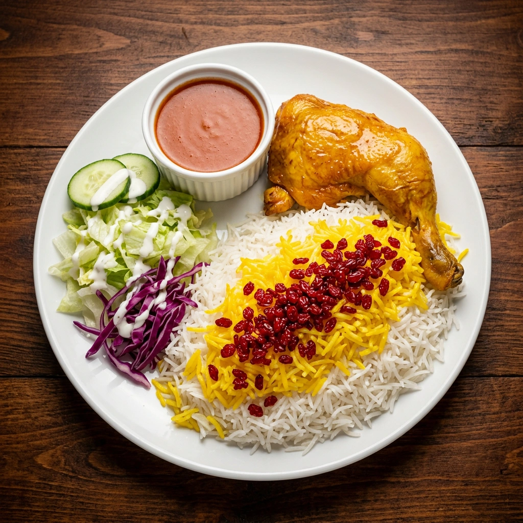 Tahdig crispy saffron rice at Tehran Market and Cafe Persian restaurant Winnipeg
